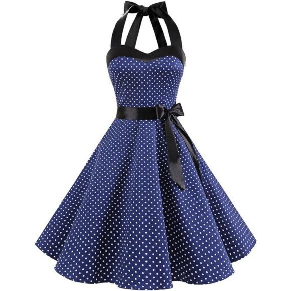 Women Beautiful 1950s Vintage Cocktail Party Retro Wedding Audrey Hepburn Dress - Picture 1 of 5